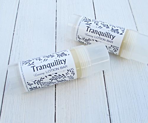 Tranquility lotion bar, solid herbal scented skin care