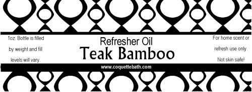 Teak Bamboo Refresher Oil, 1oz bottle