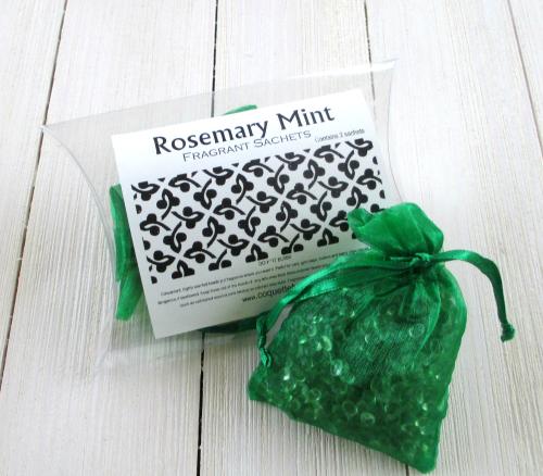 Rosemary Mint sachets, 2pc package, fresh herbal scent