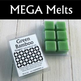 Green Bamboo Mega Nuggets™, soft herbal fragrance wax tarts
