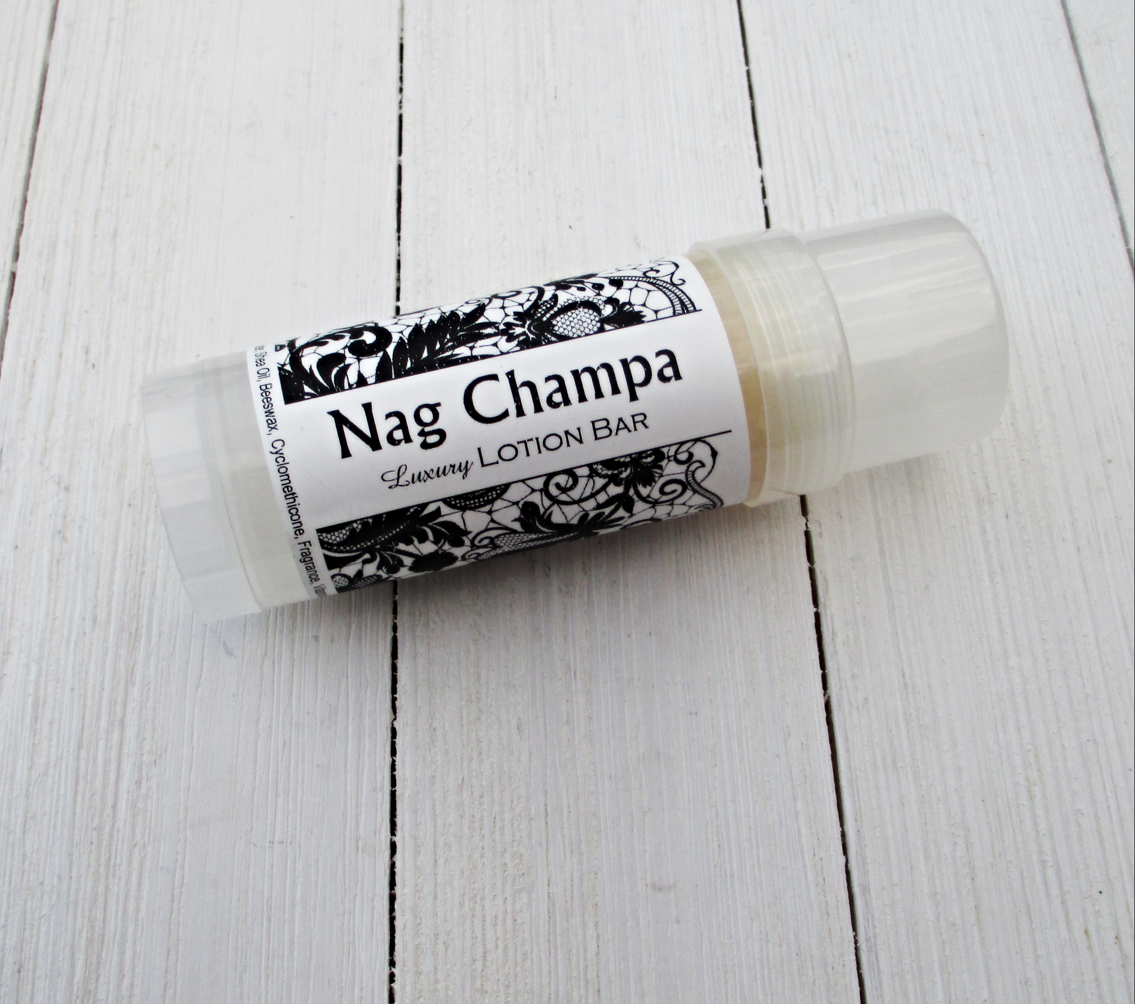 Nag Champa Lotion Bar, solid concentrated formula, 2oz twist up tube