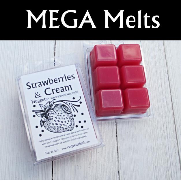 Strawberries & Cream Nuggets™ wax melts, MEGA 5oz, fruity scent