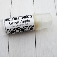 Green Apple Lotion Bar, Solid shea & cocoa butter lotion, 2oz