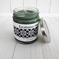 Eucalyptus Mint Jar candle, 9oz jar, fresh spa herbal fragrance