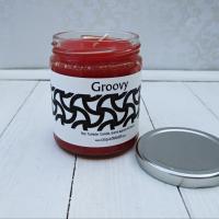 Groovy Jar Candle, Patchouli Nag Champa blend, 9oz jar