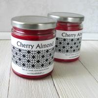 Cherry Almond Jar Candle, 9oz size, classic fruity fragrance