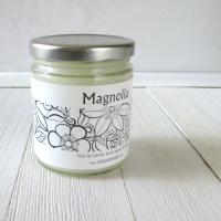 Magnolia Jar Candle, 9oz, realistic white floral