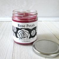 Rose Petals Jar candle, 9oz size, classic tea rose fragrance