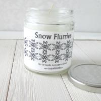 Snow Flurries Jar Candle, winter fragrance, peppermint floral herbal