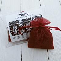 Merlot Sachet, 2pc set, warm red wine fragrance