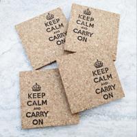 Keep Calm & Carry On Coaster Set (4pc)