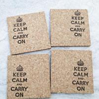 Keep Calm & Carry On Coaster Set (4pc)