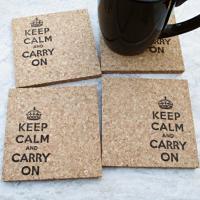 Keep Calm & Carry On Coaster Set (4pc)