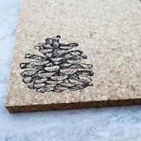 Pinecones Coaster Set (4pc)