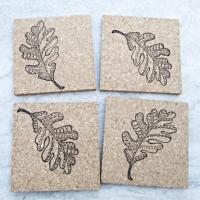 Tattoo Leaf Coaster Set (4pc)