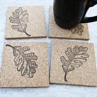 Tattoo Leaf Coaster Set (4pc)