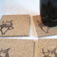 Deco Deer Coaster Set (4pc)