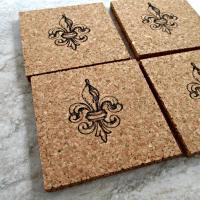 Fleur de Lis Coaster Set (4pc)