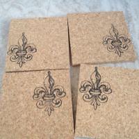 Fleur de Lis (corners) Coaster Set (4pc)