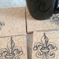 Fleur de Lis (corners) Coaster Set (4pc)