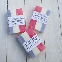 Floral soap, rose, gardenia & lilac, Flower Garden bar soap