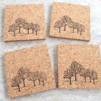 Bare Trees Coaster Set (4pc)