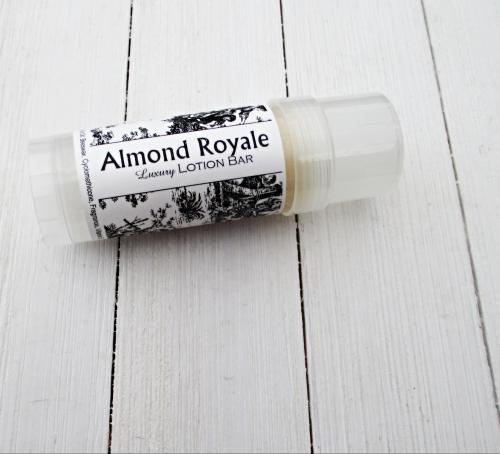 Almond Royale Lotion Bar, Warm almond fragrance, 2oz twist up