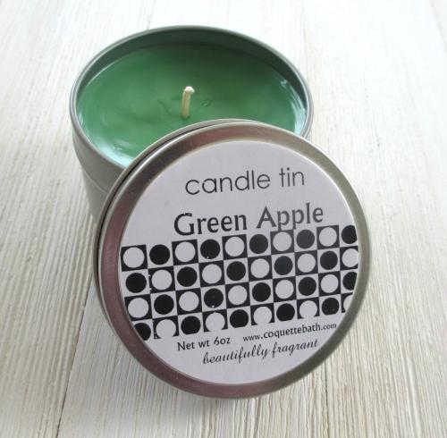 Green Apple Tinned Candle, 6oz