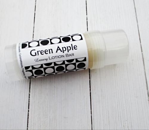 Green Apple Lotion Bar, Solid shea & cocoa butter lotion, 2oz