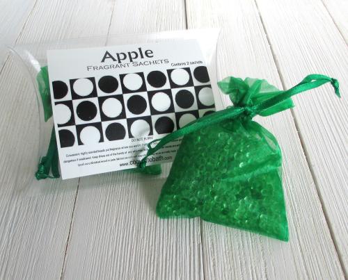 Green Apple Sachets, 2pc set, refreshing fruit fragrance