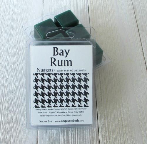 Bay Rum Nuggets™ wax melts, classic barbershop scent, masculine