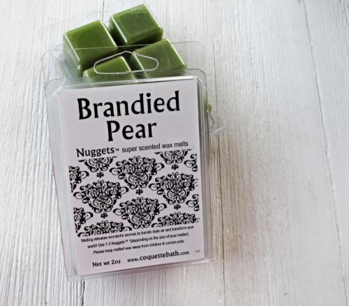 Brandied Pear Wax melts, Nuggets™, 2oz size, warm pear fragrance