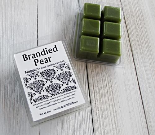 Brandied Pear Wax melts, Nuggets™, 2oz size, warm pear fragrance