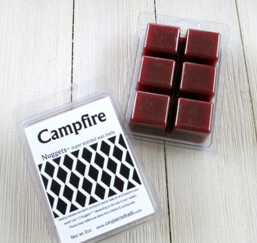 Campfire Wax Melts, 2oz Nuggets™, sitting around a bonfire