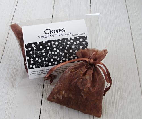 Cloves Sachets, 2pc set, classic spice fragrance