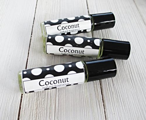 Coconut Body Perfume, 1/3oz roller bottle, sweet fruit scent