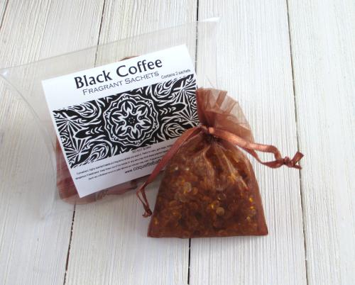 Black Coffee Sachets, 2pc set, strong coffee fragrance