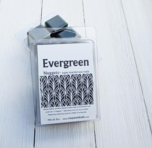 Evergreen Nuggets™ wax melts, 2oz size, fresh forest fragrance, seasonal