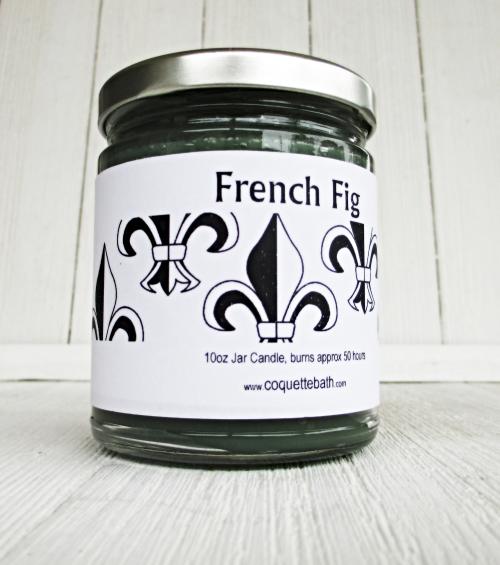 French Fig Jar Candle, 9oz size, 40-50 hr burn, classic fruity fragrance
