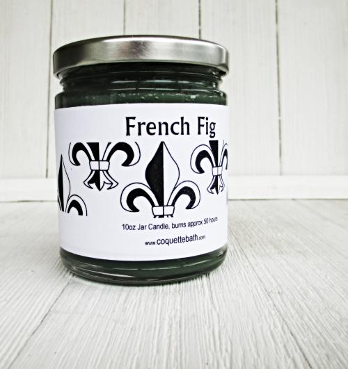 French Fig Jar Candle, 9oz size, 40-50 hr burn, classic fruity fragrance