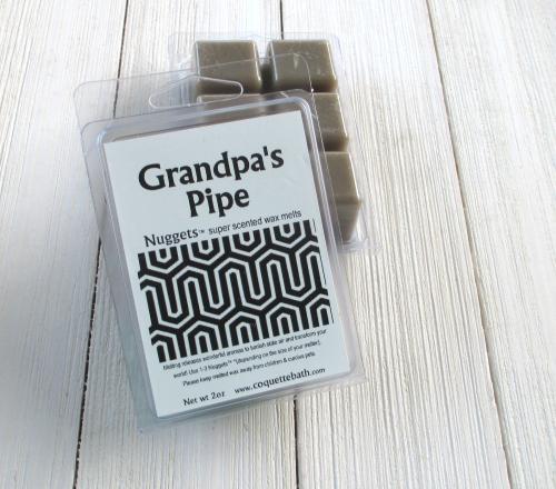 Grandpa's Pipe Wax melts, Nuggets™, smoky tobacco scent