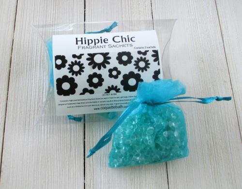 Hippie Chic Sachet, 2pc set, lavender patchouli blend