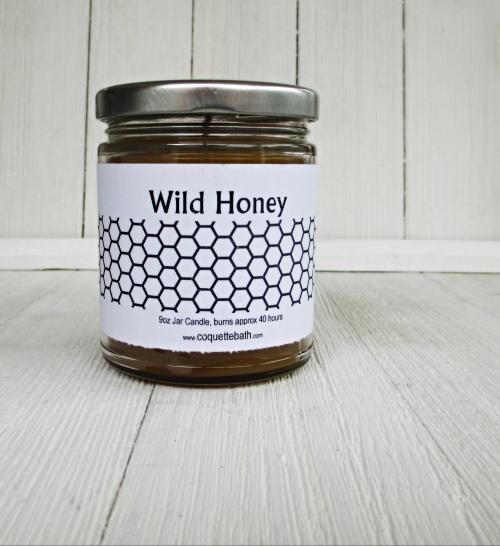 Wild Honey Jar Candle, Realistic sweet fragrance, 9oz jar