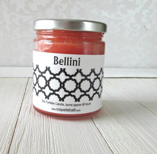 Bellini Jar candle, 9oz size, peach orange blend