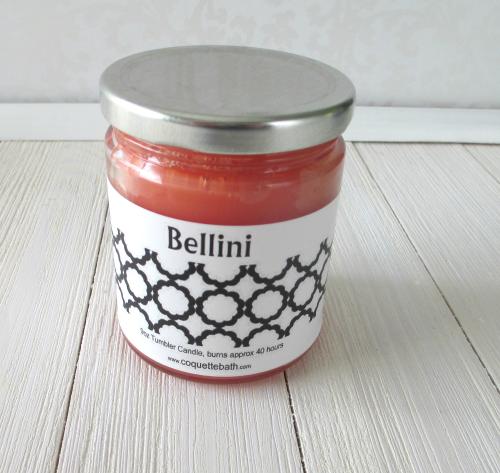 Bellini Jar candle, 9oz size, peach orange blend