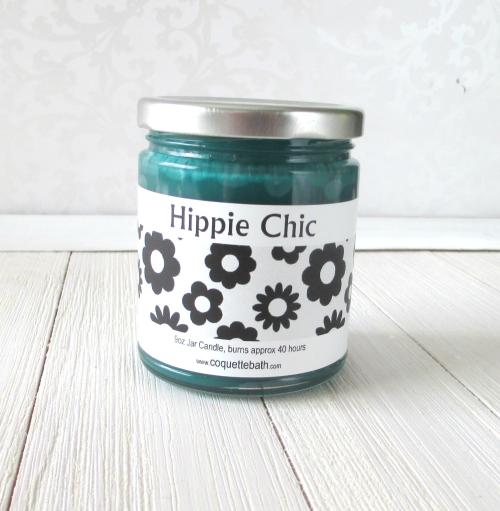 Hippie Chic Jar candle, 9oz, herbal retro fragrance