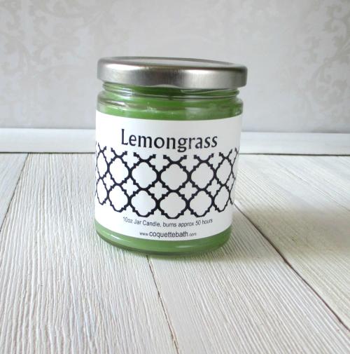 Lemongrass Jar Candle, 9oz, fresh spa herbal scent