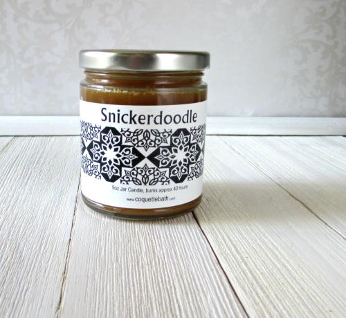 Snickerdoodle Jar candle, 9oz, warm cookie fragrance
