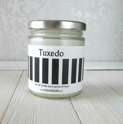 Tuxedo Jar candle, 9oz, masculine fresh fragrance
