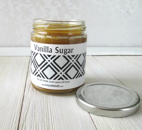 Vanilla Sugar Jar Candle, vanilla musk blend, top seller, 9oz size